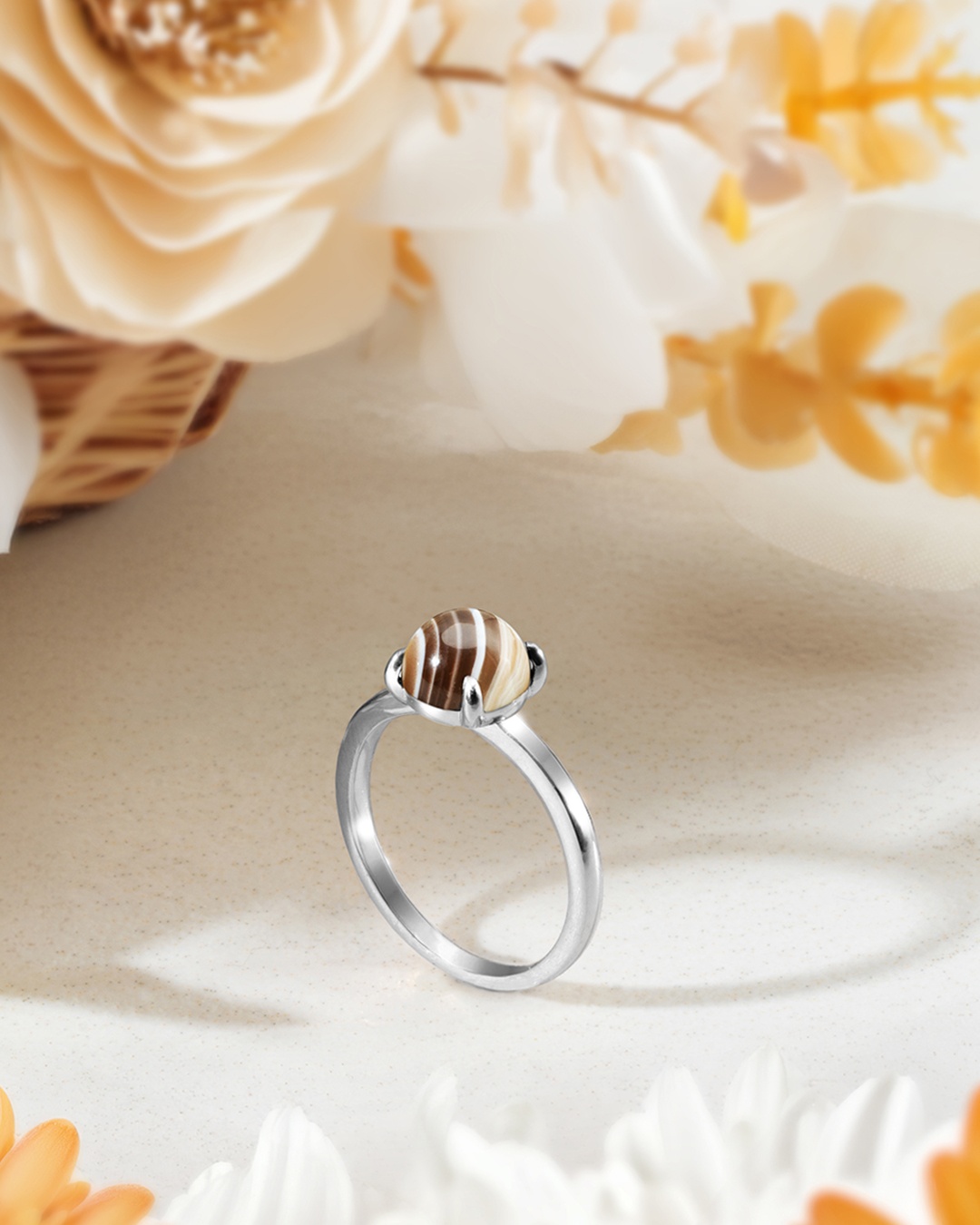 Packshot Bague Agate du Botswana  Avellio