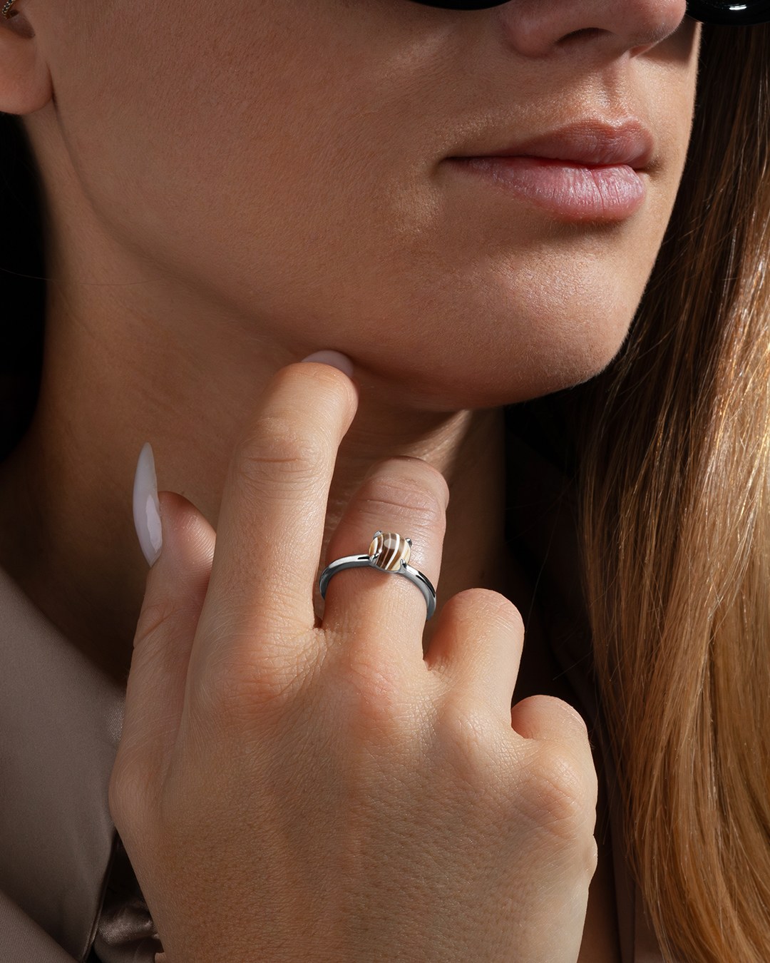 Bague Agate du Botswana Avellio