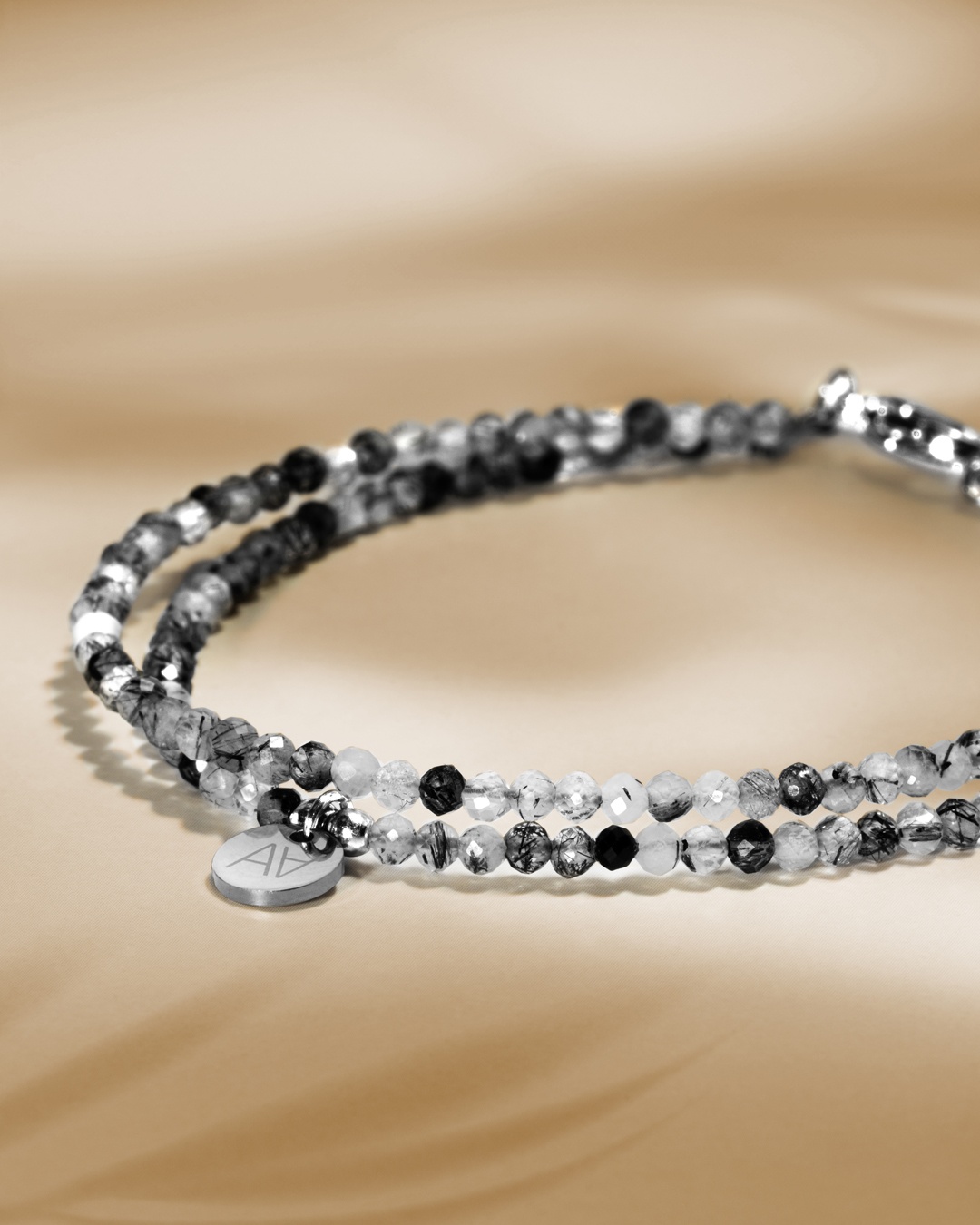 Bracelet Quartz rutilé tourmaliné Riminillo