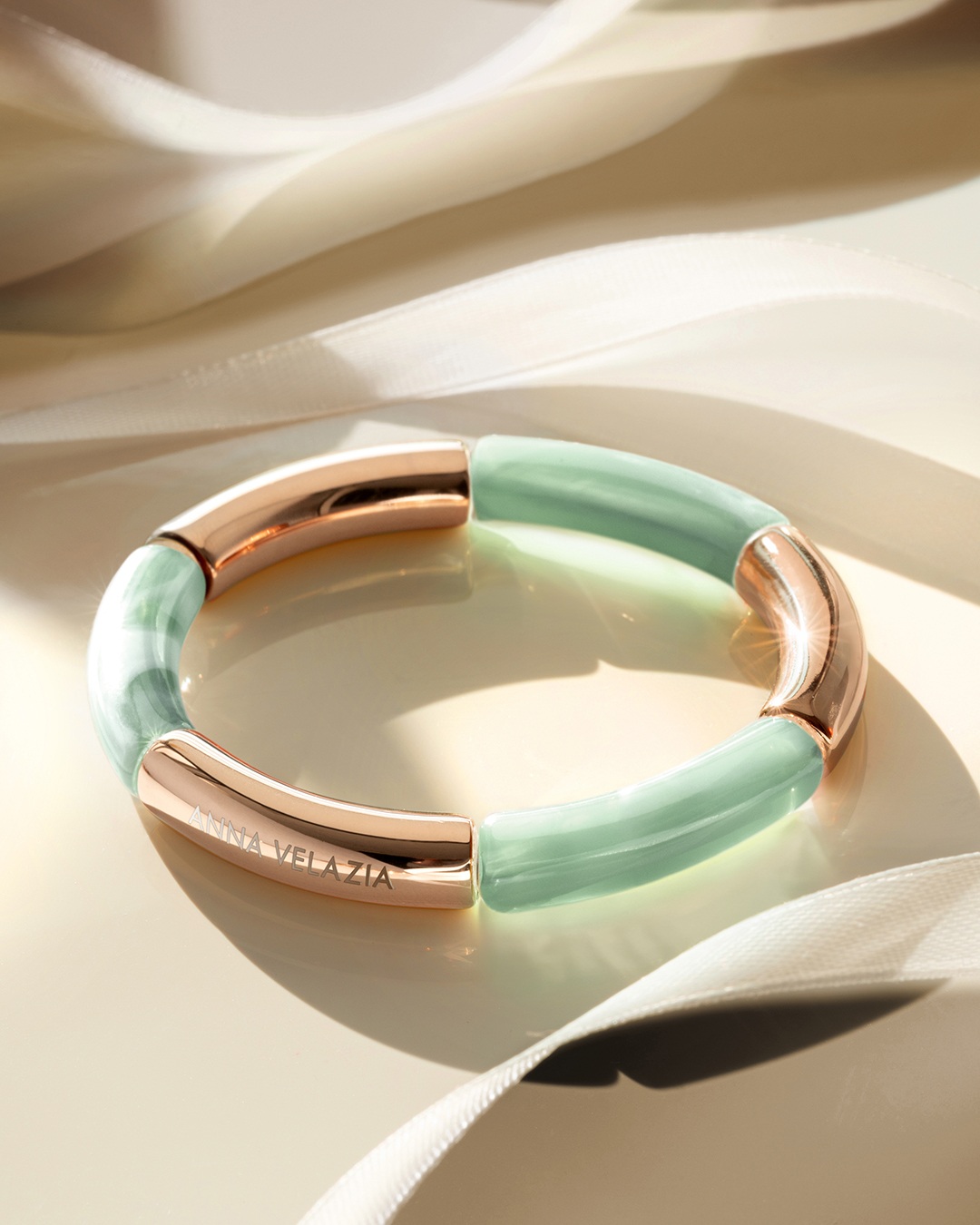 Bracelet Acétate Vert amande Savia