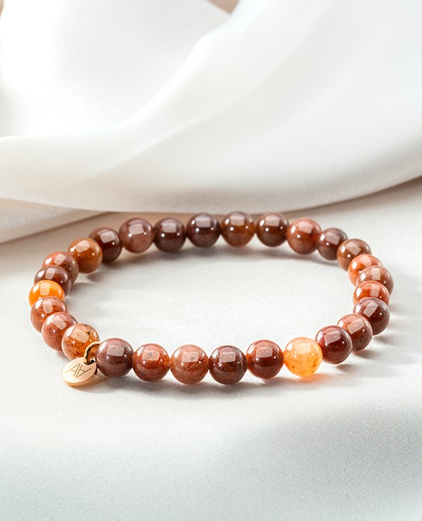 Bracelet aventurine rouge 6mm