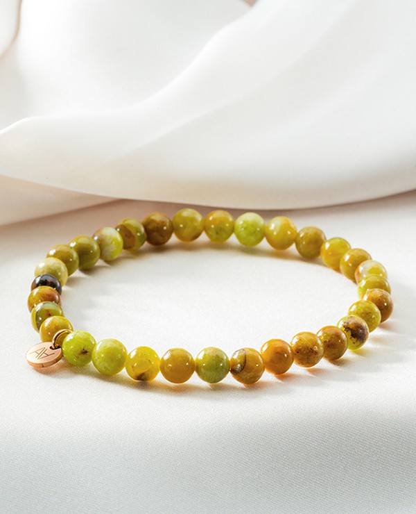 Bracelet opale verte 6mm