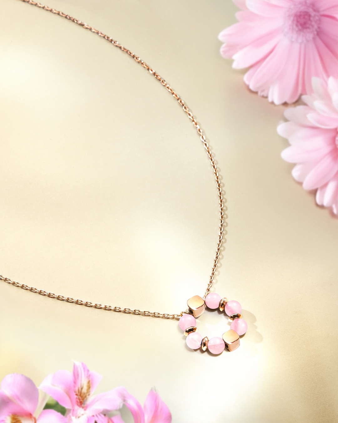 Pendentif Quartz rose Auroria