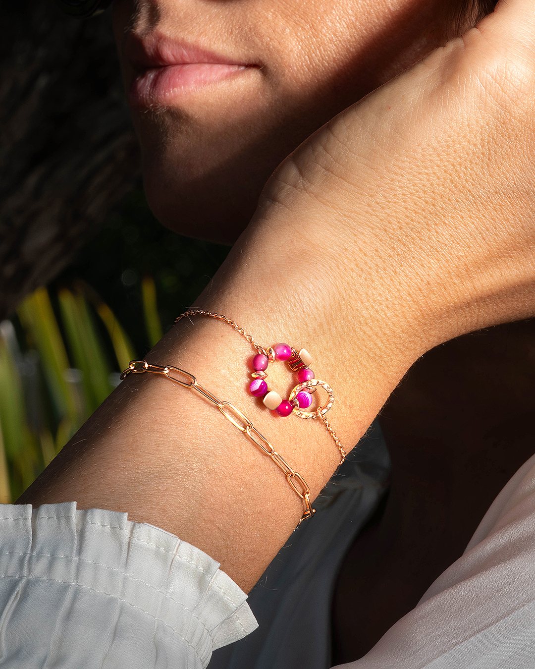 Bracelet Agate rose Rosela