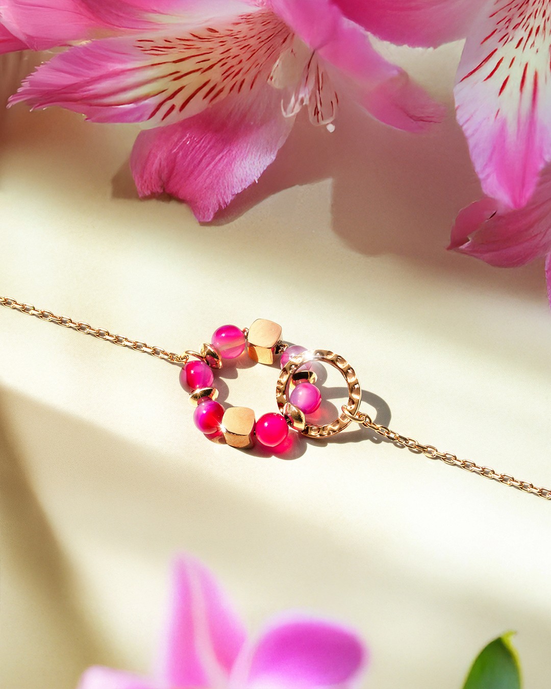 Bracelet Agate rose Rosela