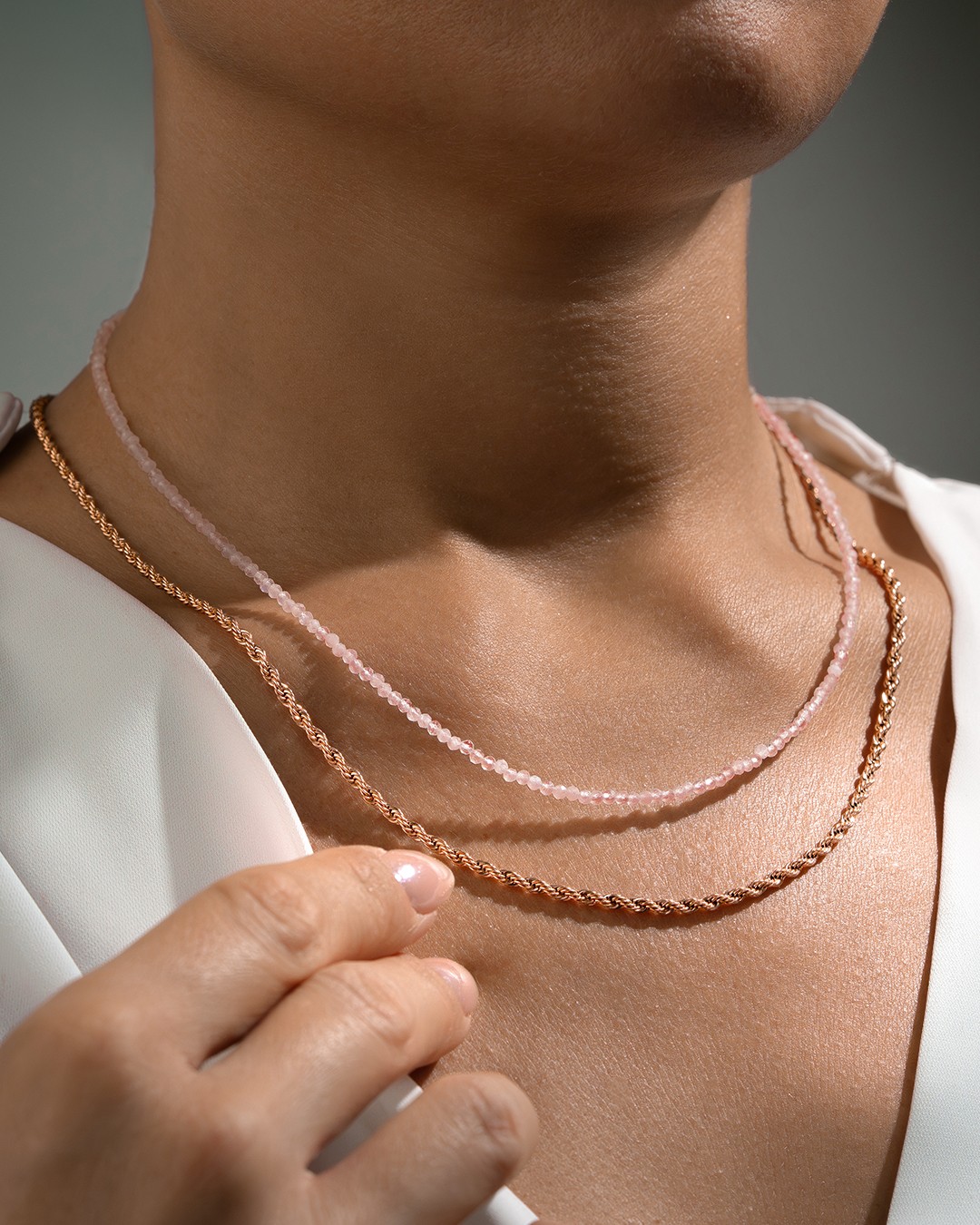 Pendentif Quartz rose Commia