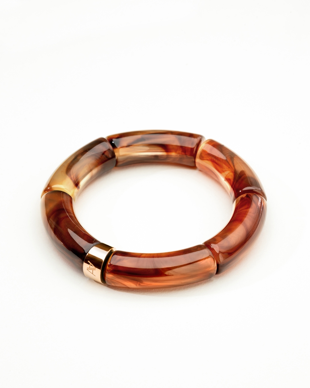 Packshot Bracelet Lueurs d'automne Ambre cognac Teggiano