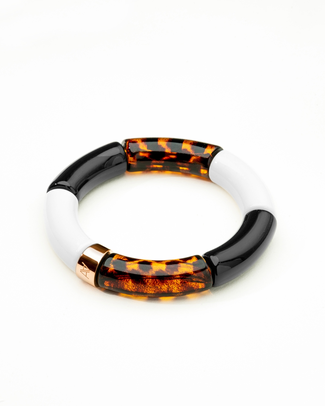 Bracelet Lueurs d'automne Léopard,Blanc et Noir Agnoli