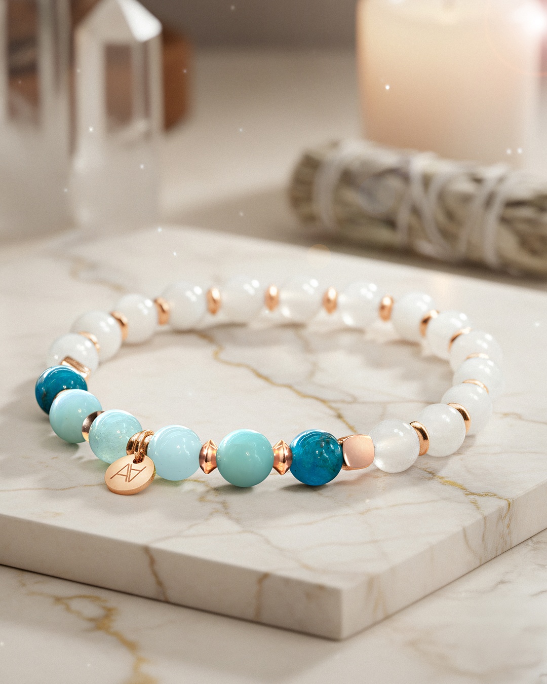 Bracelet Lithothérapie Chakra gorge