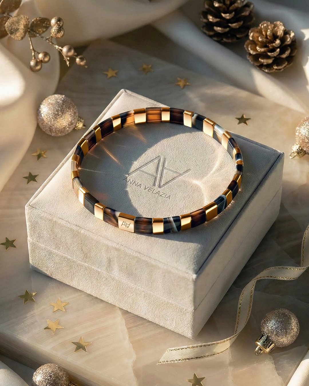 Packshot Bracelet Agate noire  Assoro