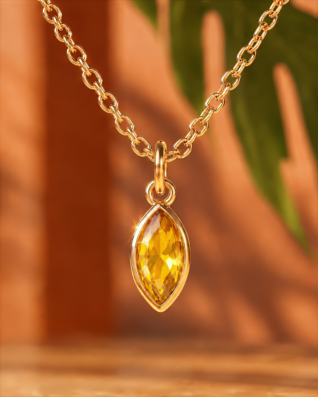 Pendentif Zircon jaune Doravitta