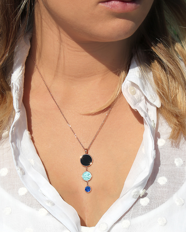 Pendentif  Acier rosé inoxydable Carlopolinio