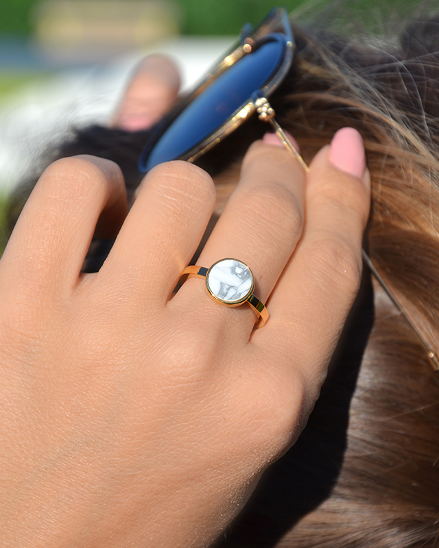 Bague  Howlite Blanche Levola
