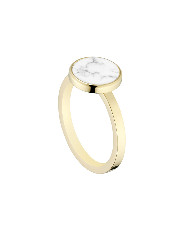 Packshot Bague  Howlite Blanche Levola