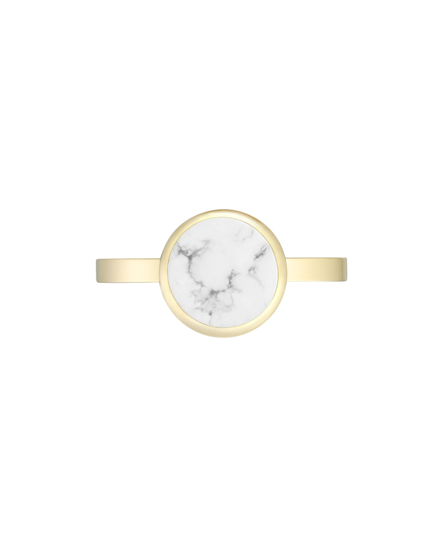 Packshot Bague  Howlite Blanche Levola
