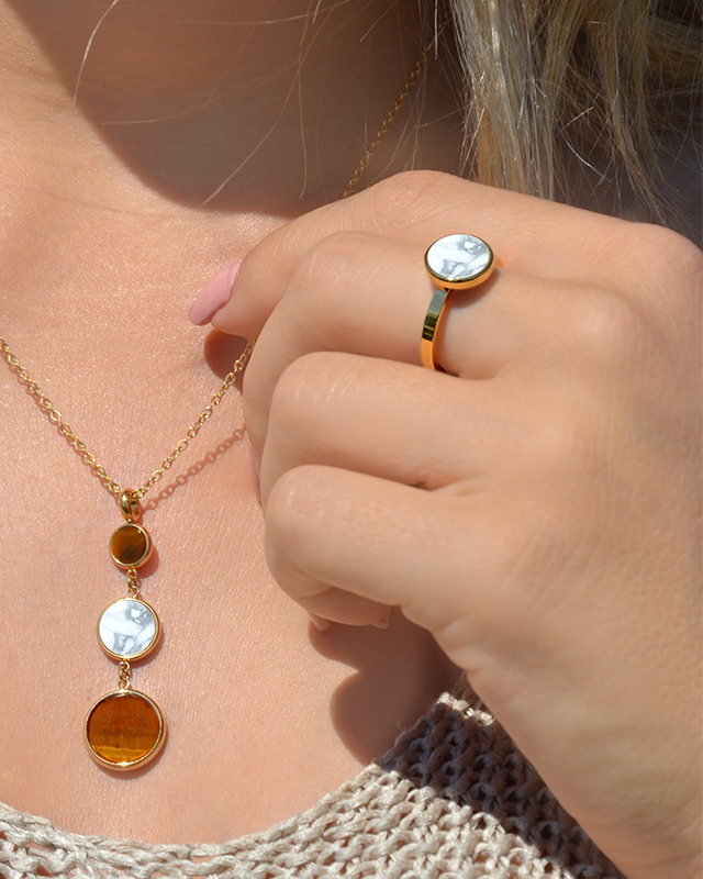 Bague Howlite Blanche Levola