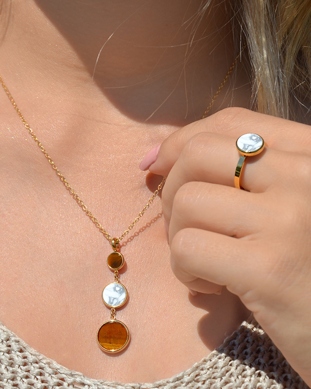 Lifestyle Pendentif  Acier doré inoxydable Levolinio