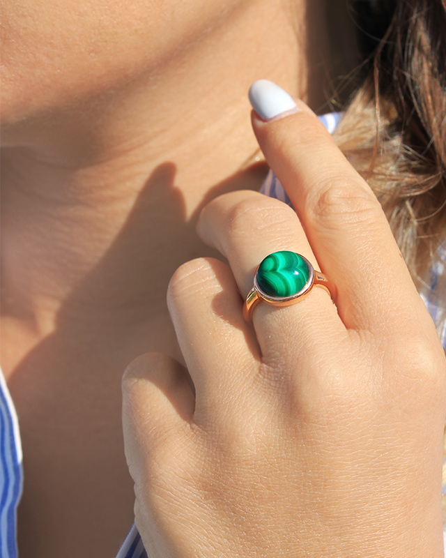 Bague  Malachite Avella