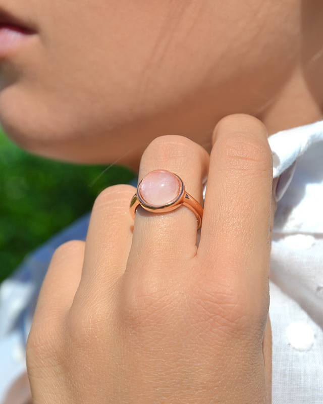 Bague  Quartz rose Caliana
