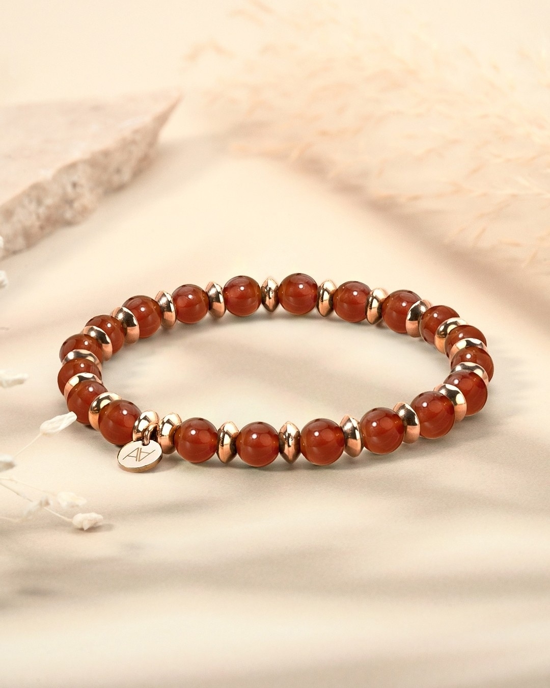 Packshot Bracelet Cornaline rouge Perrugia