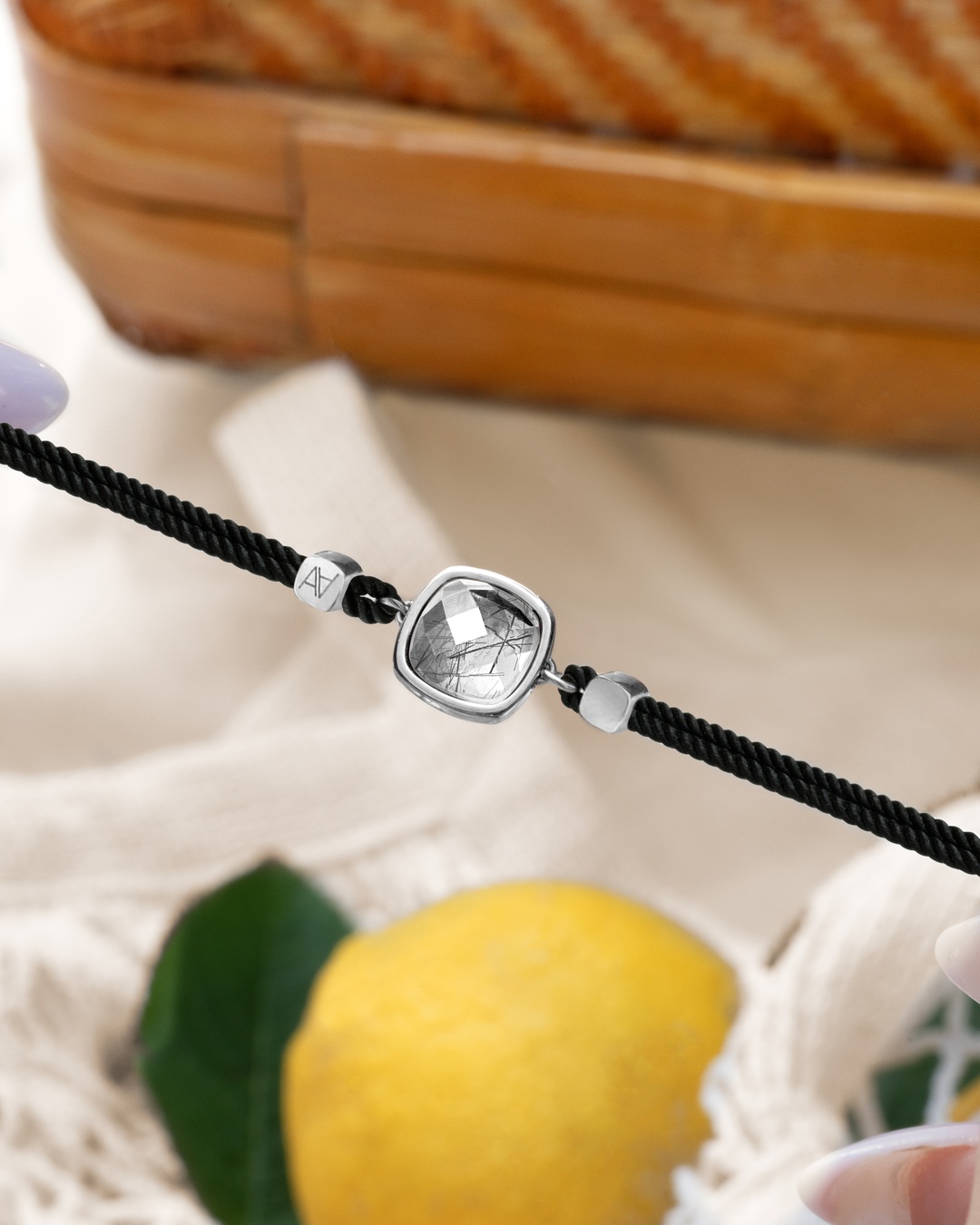 Bracelet Quartz rutile noir Riminetto