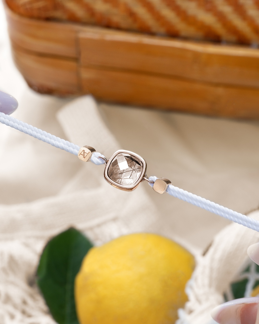 Bracelet Quartz rutile noir Riminetta