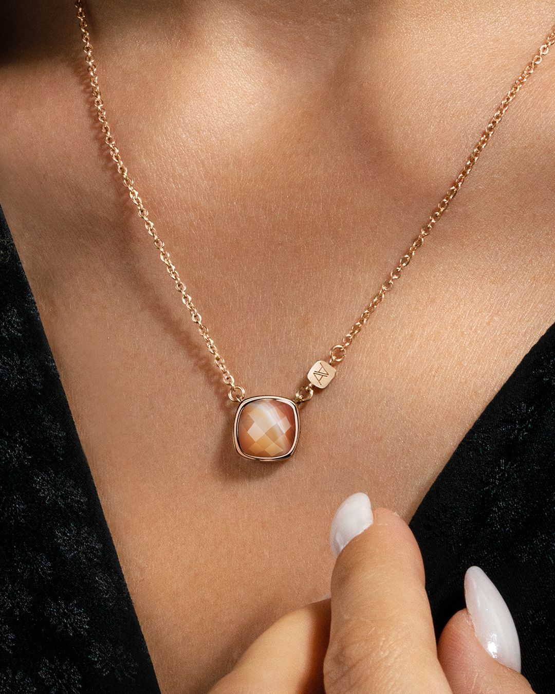 Pendentif Agate du Botswana Avellinia Claro