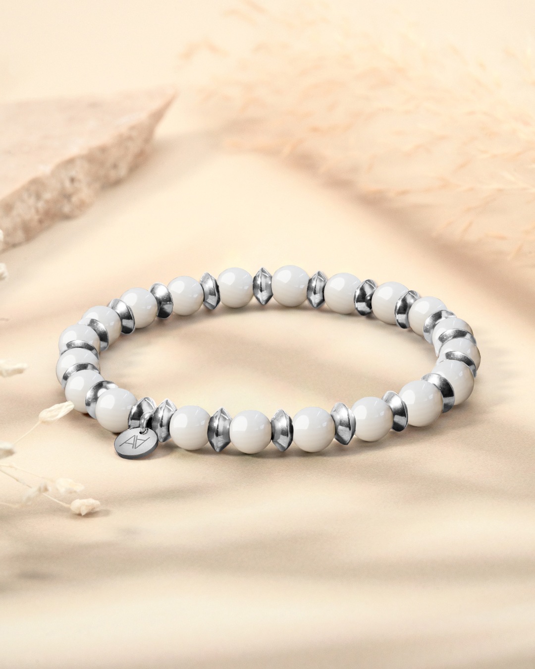 Packshot Bracelet Corail de bambou blanc Otranto