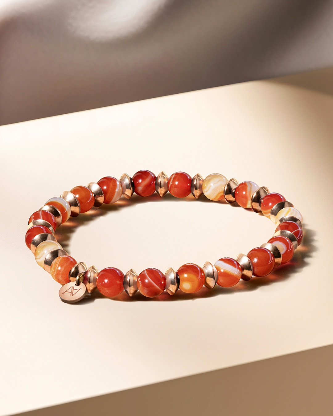 Bracelet Agate rouge Rossono