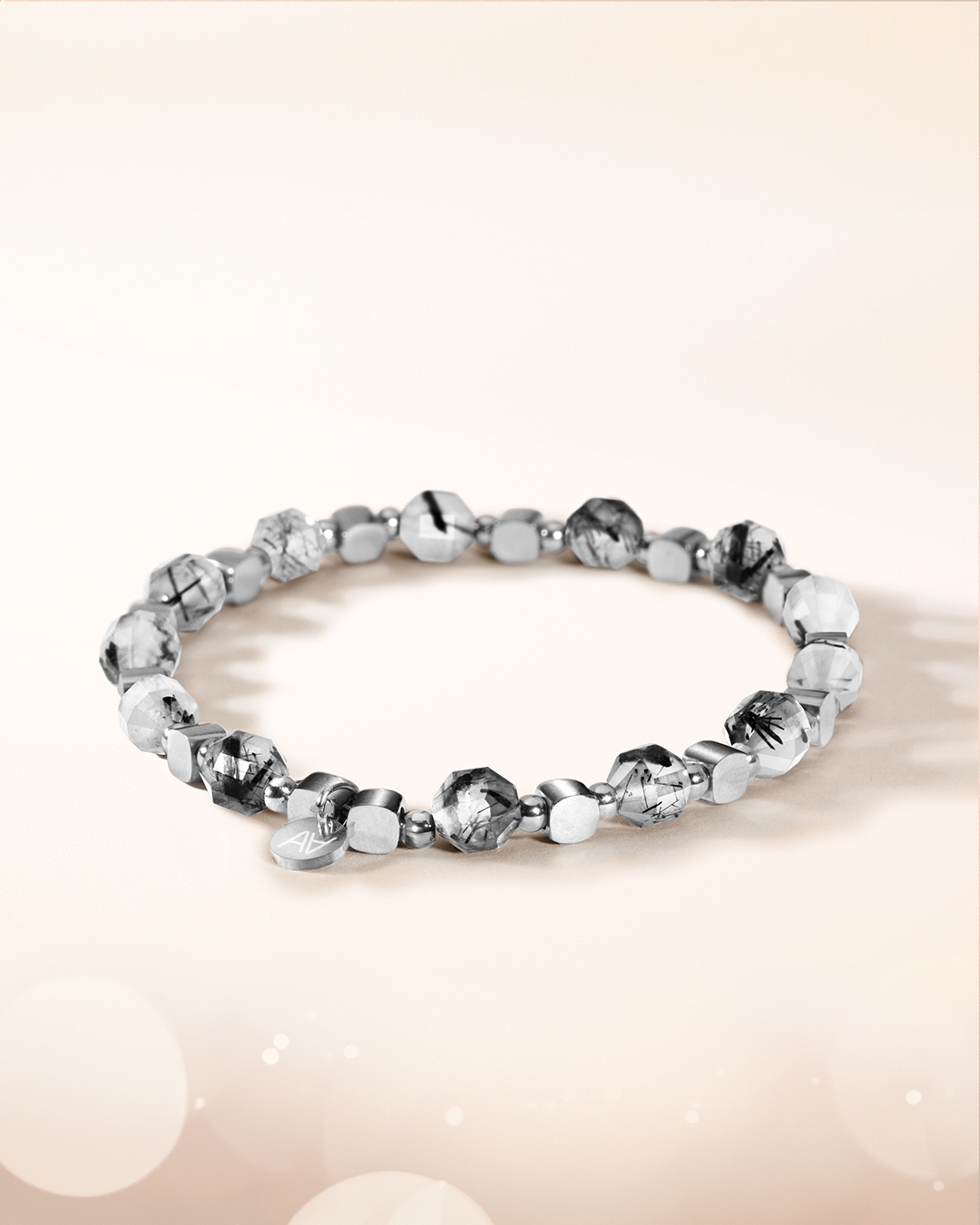 Packshot Bracelet Quartz rutile tourmaliné  Riminona