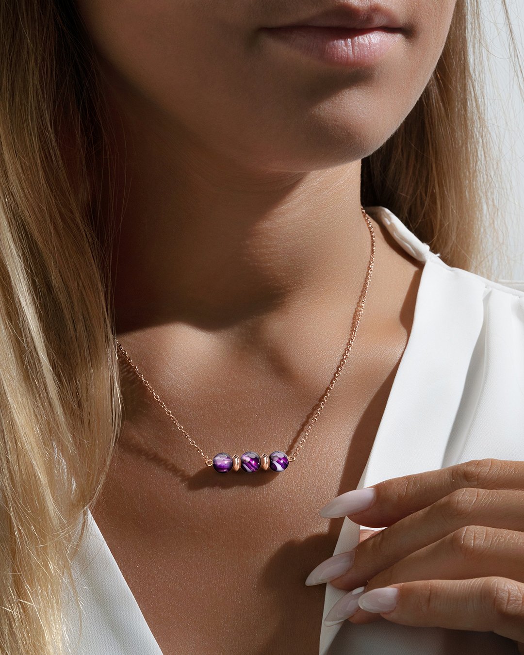 Pendentif Agate violette Calizzonia