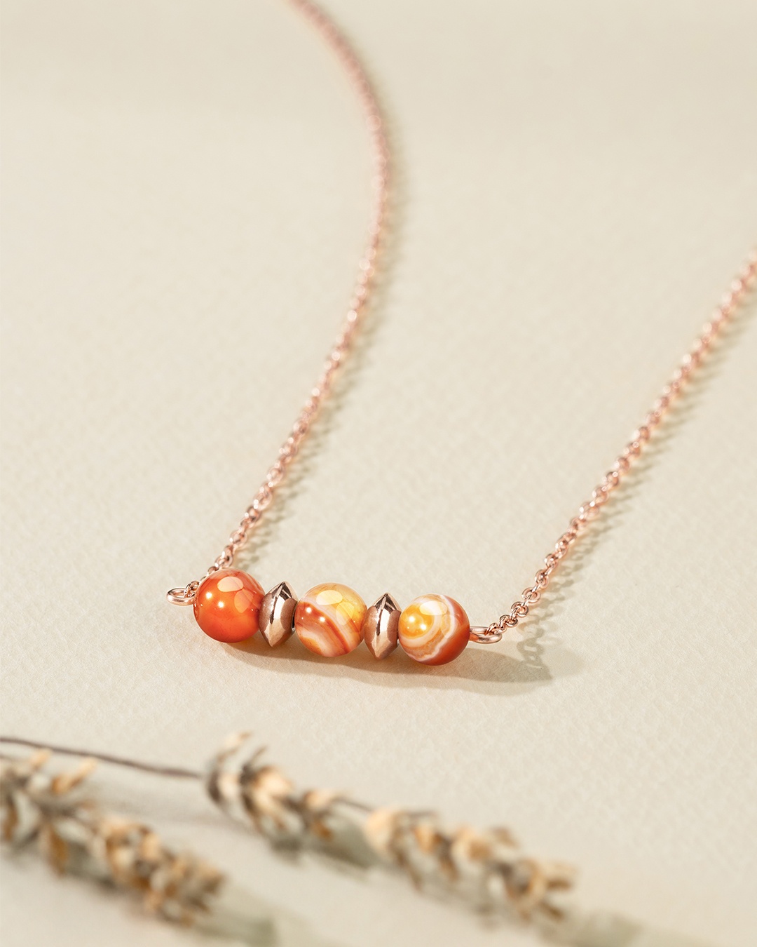 Pendentif Agate rouge Rossonio