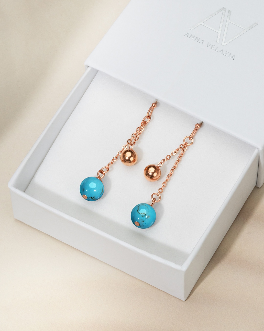 Packshot Boucle d'oreilles Turquoise Atraniti