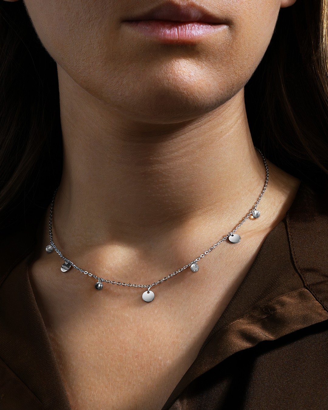 Pendentif Acier argenté inoxydable Riminotto