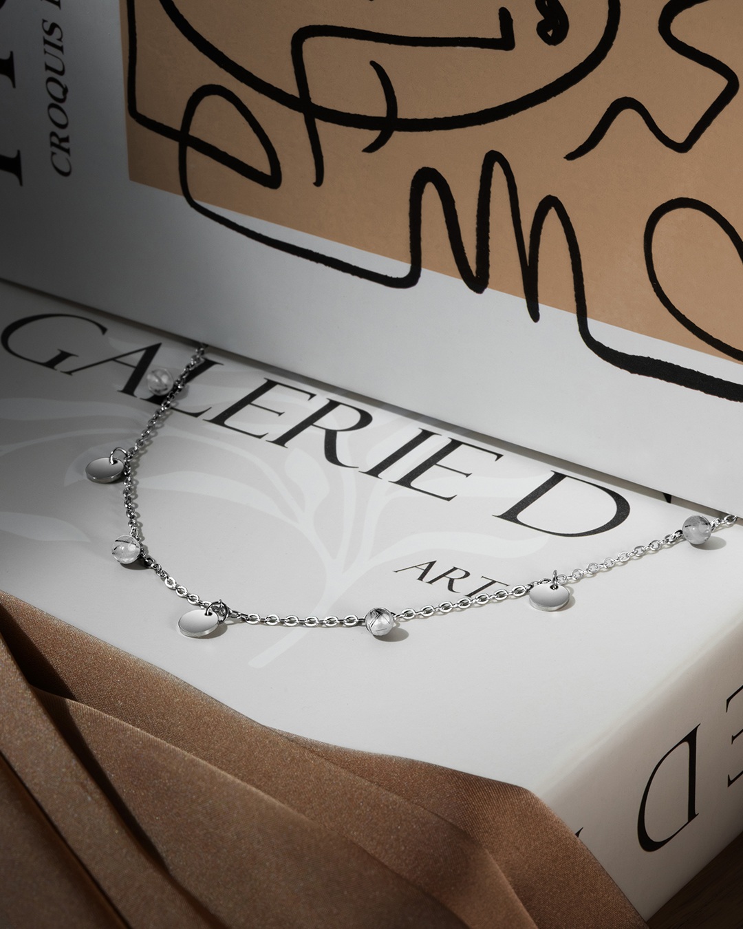 Packshot Pendentif Acier argenté inoxydable Riminotto